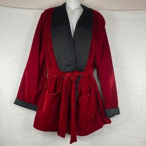 Playboy Costume Collection Red Velvet Smoking Jacket Robe One Size 400216 2006